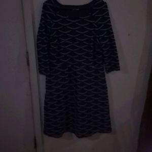 Gray and white woman dress